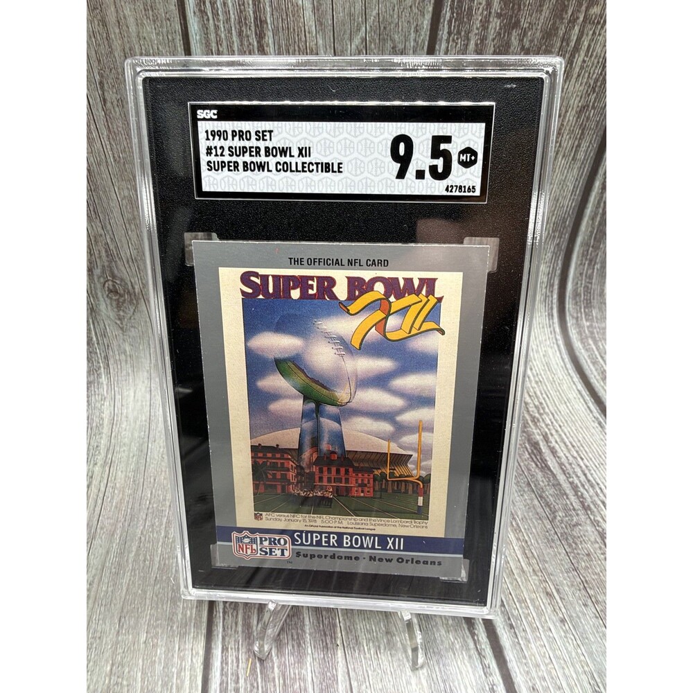1990 Pro Set - Super Bowl Theme Art Super Bowl XII #12 SGC 9.5